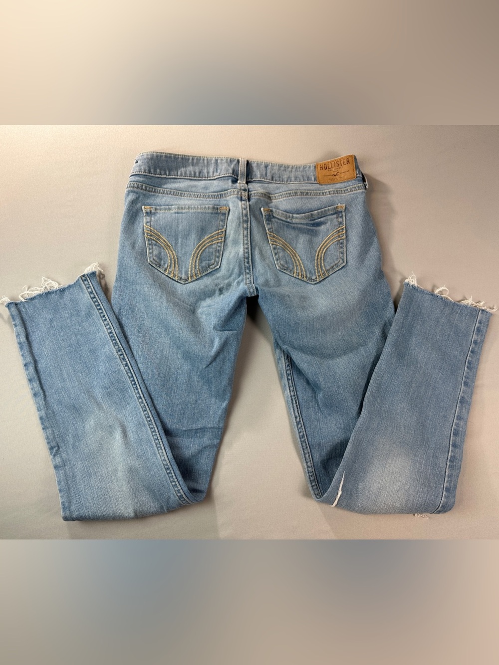 Hollister Raw Hem Juniors Jeans Women's Size 3 26 Light Blue